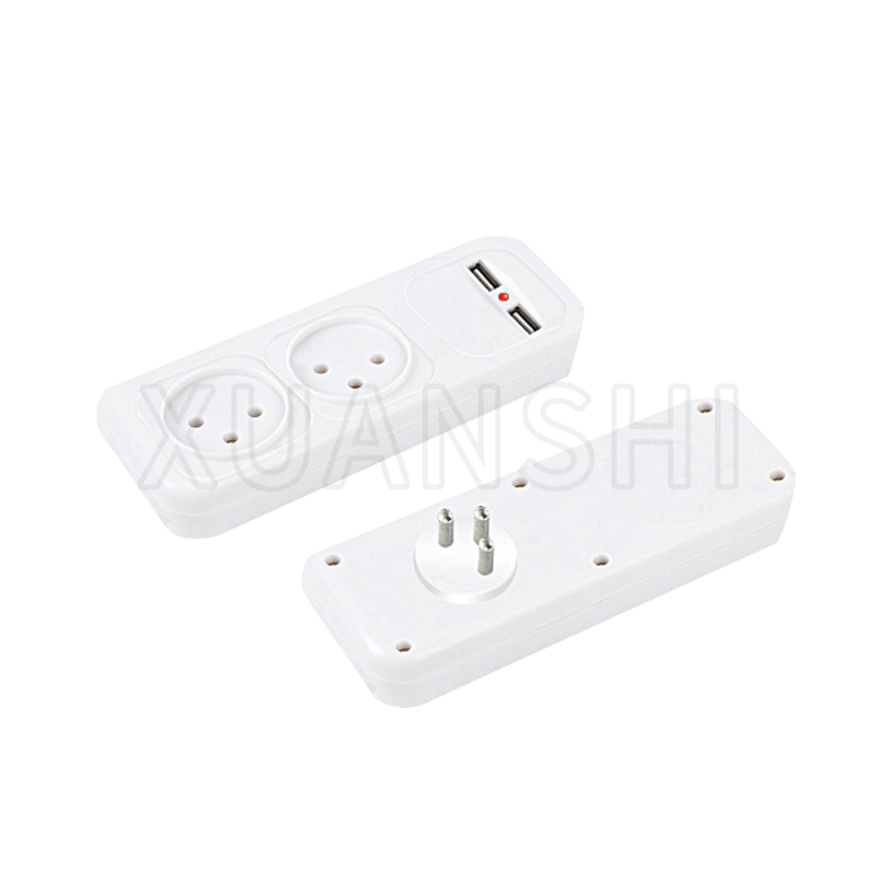 Adaptor priză Israel T2 cu două porturi USB de 2,1 A XS-ZHQP22U